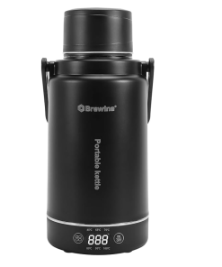 BREWINE Portable Electric Kettle 1.2 Ltr K21A (Black) | Fast Boiling Travel Kettle | Auto Shut-Off & Boil-Dry Protection | Lightweight & Compact for Home, Office & Travel